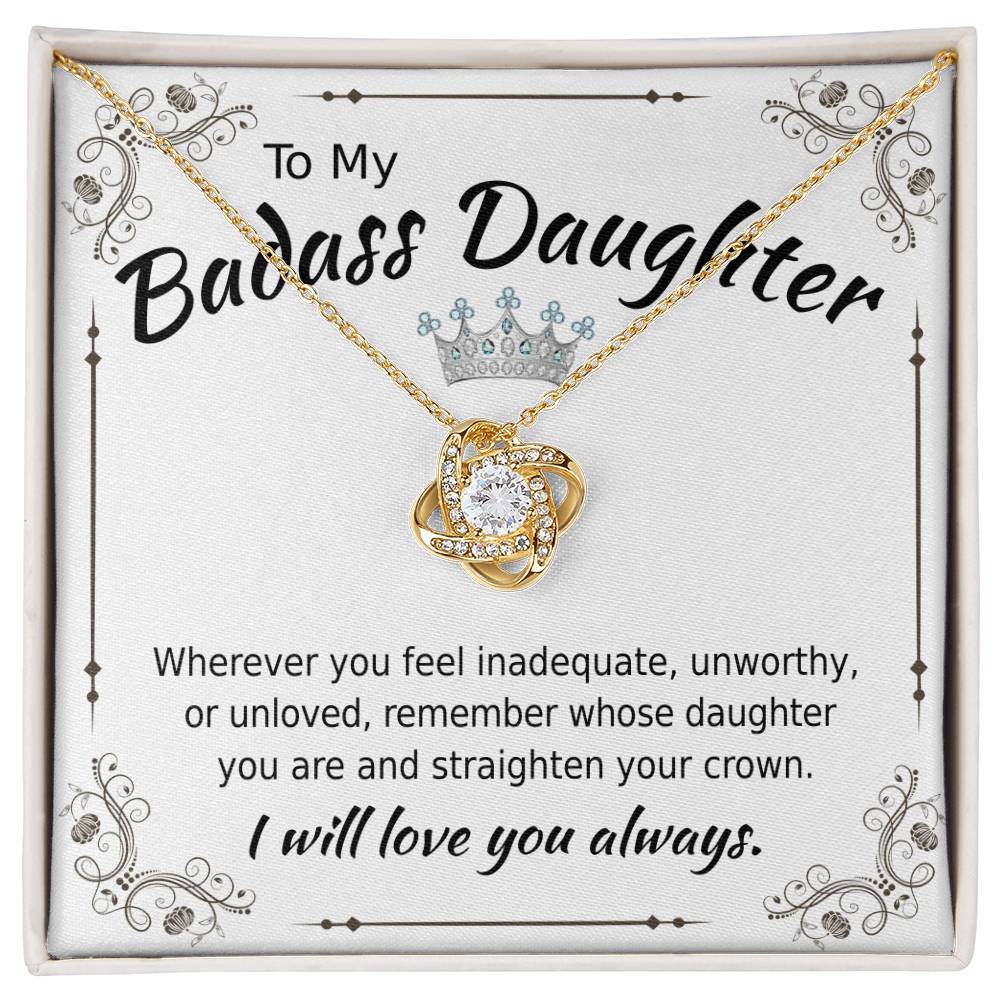 To My Badass Daughter - Love Knot Necklace
