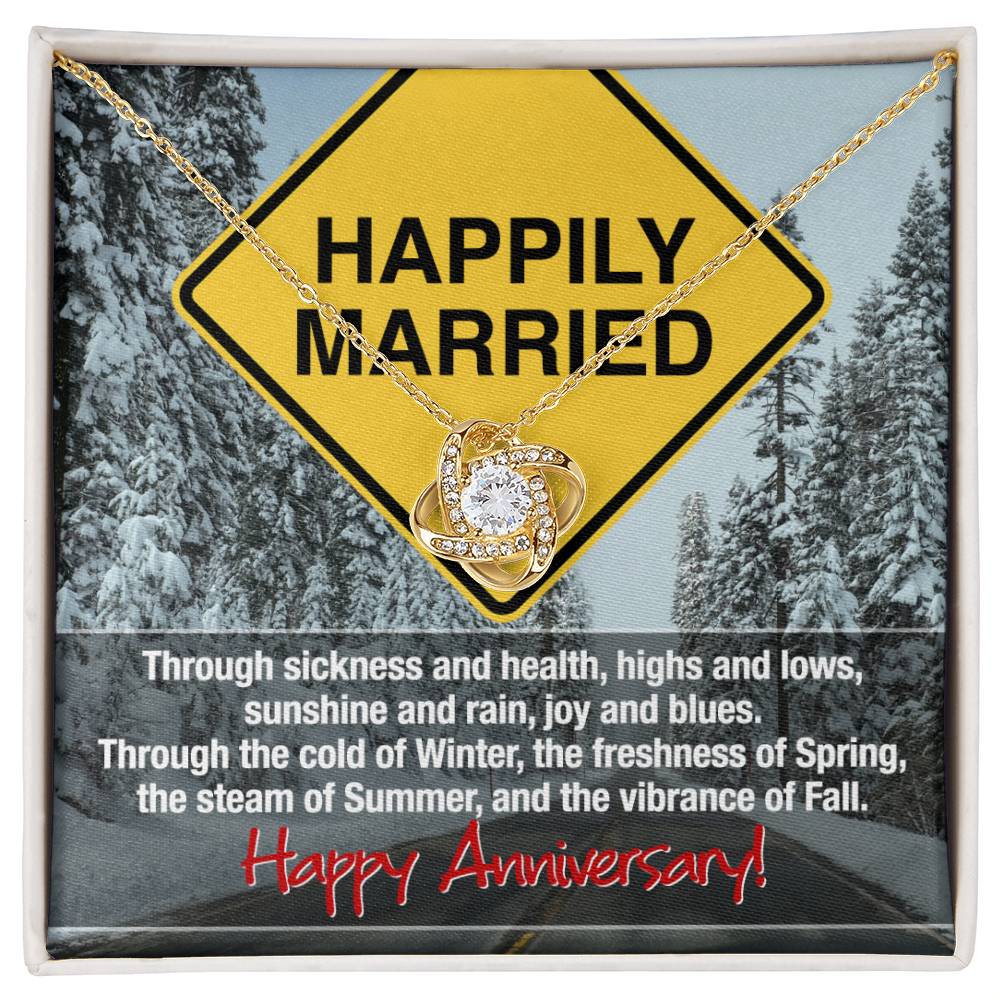 Happily Married Anniversary Necklace