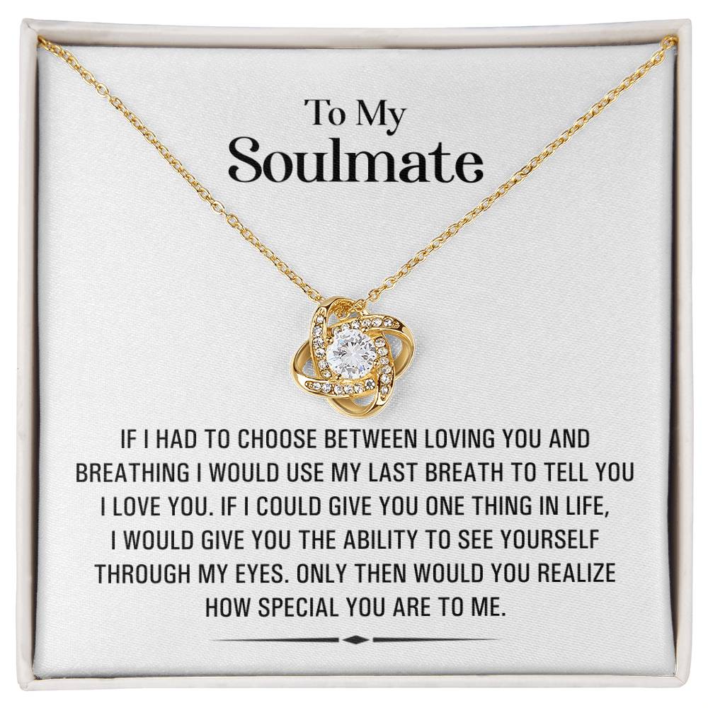(Almost Gone!) Soulmate Necklace -Soulmate Gift – Forever Love Message – Anniversary or Birthday Jewelry