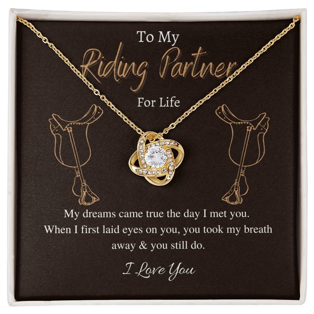 "I Still Do" Love Knot Necklace (Riding Partner Western Edition) -  To My Riding Partner For Life