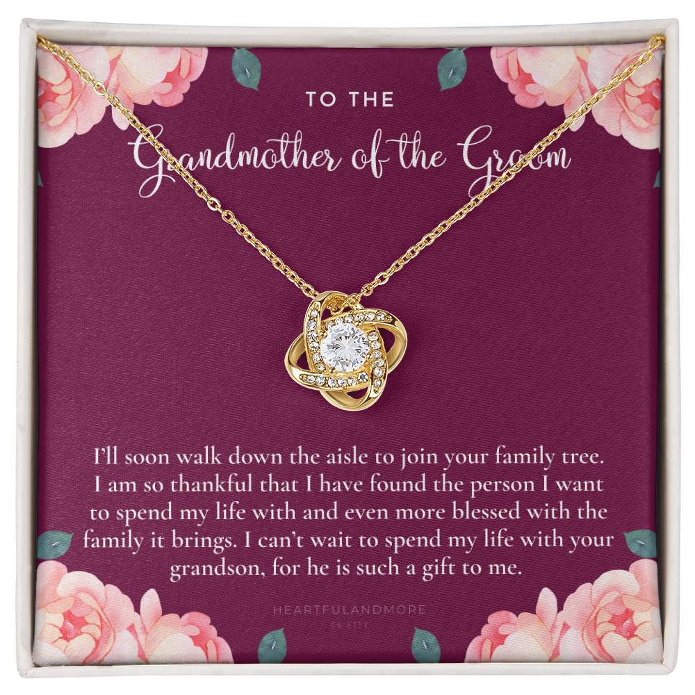 Grandmother of the Groom Gift Necklace, Grandma Wedding Gift, Nana, Bridal Shower, Rehearsal Dinner, Thank You Gift