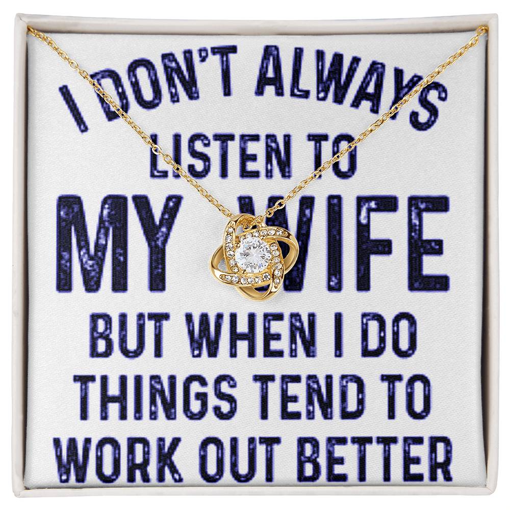 Funny Hubby are You in the Dog House  - Funny Listen to Your Wife Husband to Wife Gift Necklace Im Sorry Present