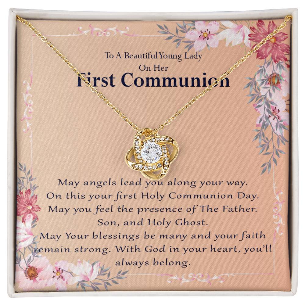 First Communion Necklace, 1st Communion Gift, Gift for Daughter, Niece, Sister