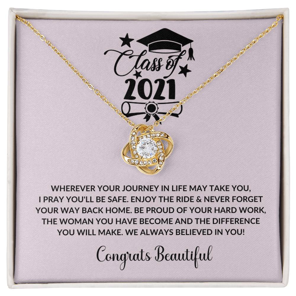 (Almost Gone) Class of 2021 - Enjoy The Ride - Graduation Necklace - Graduation Gift for Boyfriend – Proud of You Forever