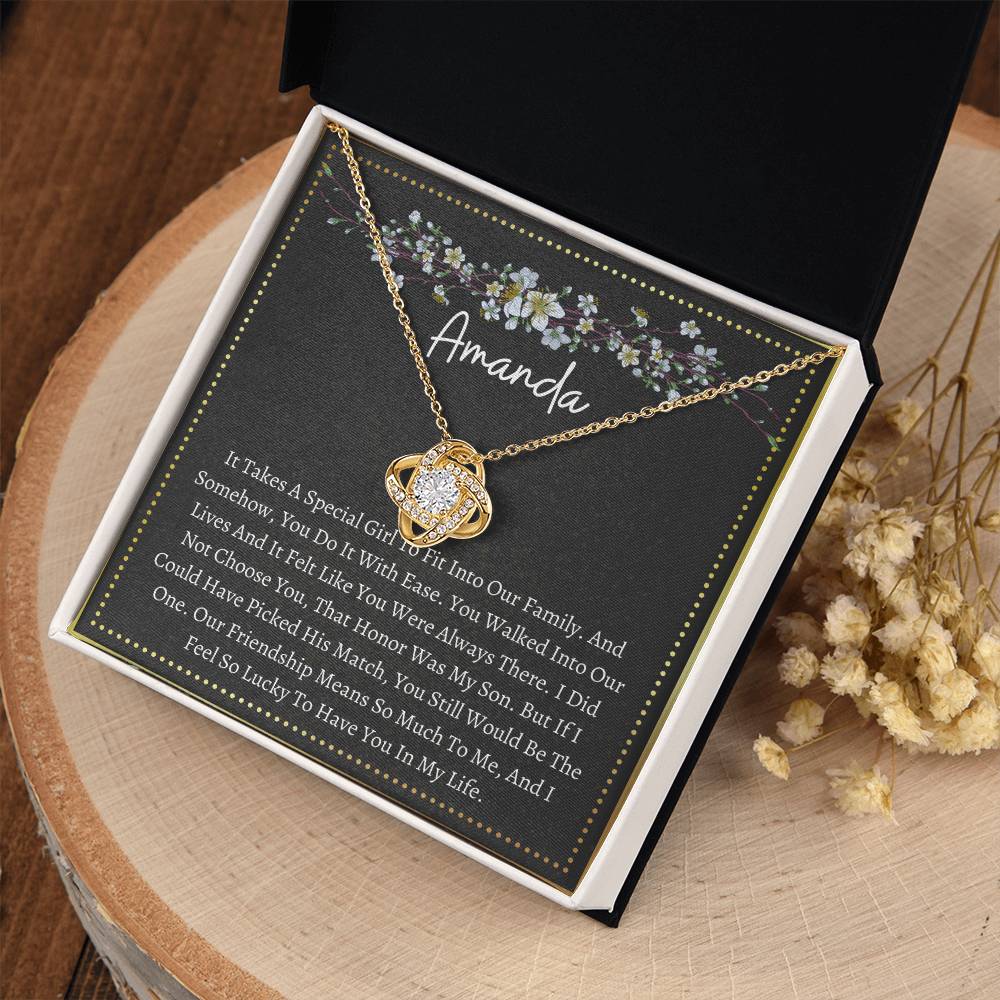 Gift for Son's Girlfriend -  Necklace to Daughter-in-law] – Wishing you happiness and love always - Wedding Day