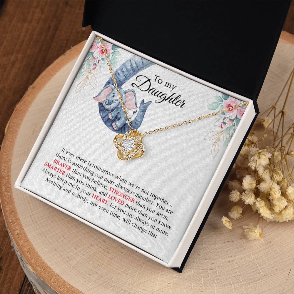 (Almost Gone ) Love Knot Necklace for Daughter -  From Dad to My Daughter – Chase Your Dreams, Happy Graduation