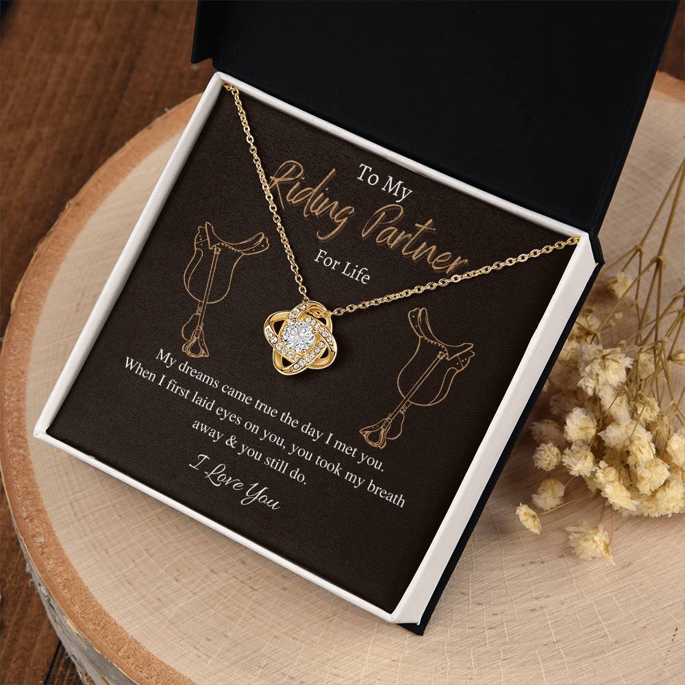 "I Still Do" Love Knot Necklace (Riding Partner Western Edition) -  To My Riding Partner For Life
