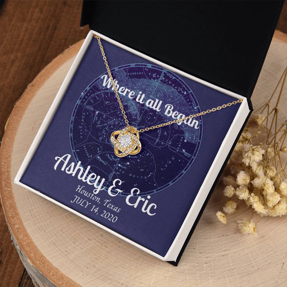 Anniversary Stars Lover Gift – Where it all began, our love written in the stars - Anniversary