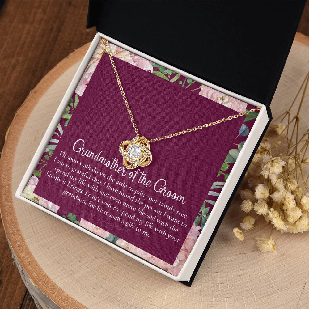 Grandmother of the Groom Gift Necklace, Grandma Wedding Gift, Nana, Bridal Shower, Rehearsal Dinner, Thank You Gift