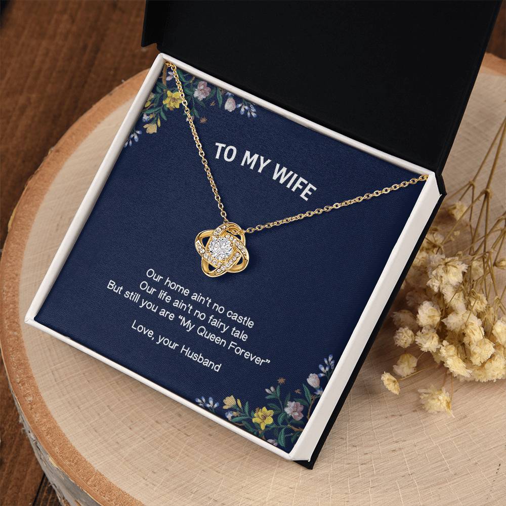 "My Wife" - Love Knot Necklace- To My Beautiful Wife – On Valentine’s Day