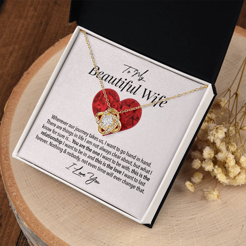 Wife Forever Love Necklace - My Dearest Woman on Wedding Day