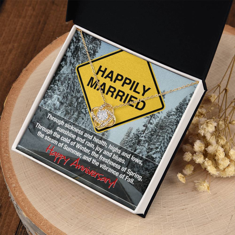 Happily Married Anniversary Necklace