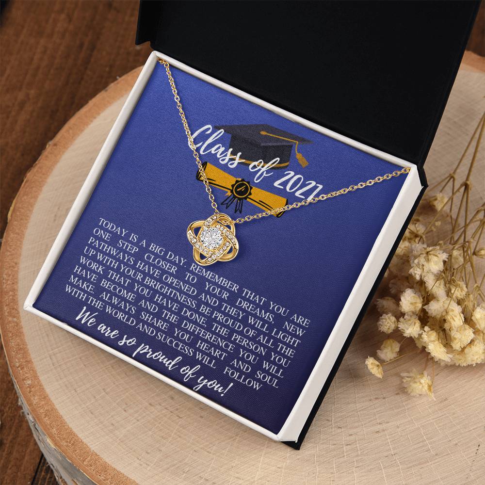 (Almost Gone ) Class of 2021 - Amazing Necklace - Gift To Graduation - The Journey Begins