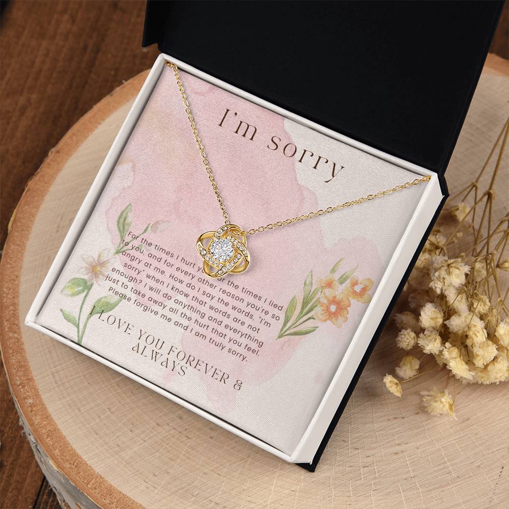 Love Knot, Apology Gift For Her, Forgiveness Gift, I’m Sorry Necklace Gift For Wife/Girlfriend, Gift To Say Your Sorry, Unique Apology