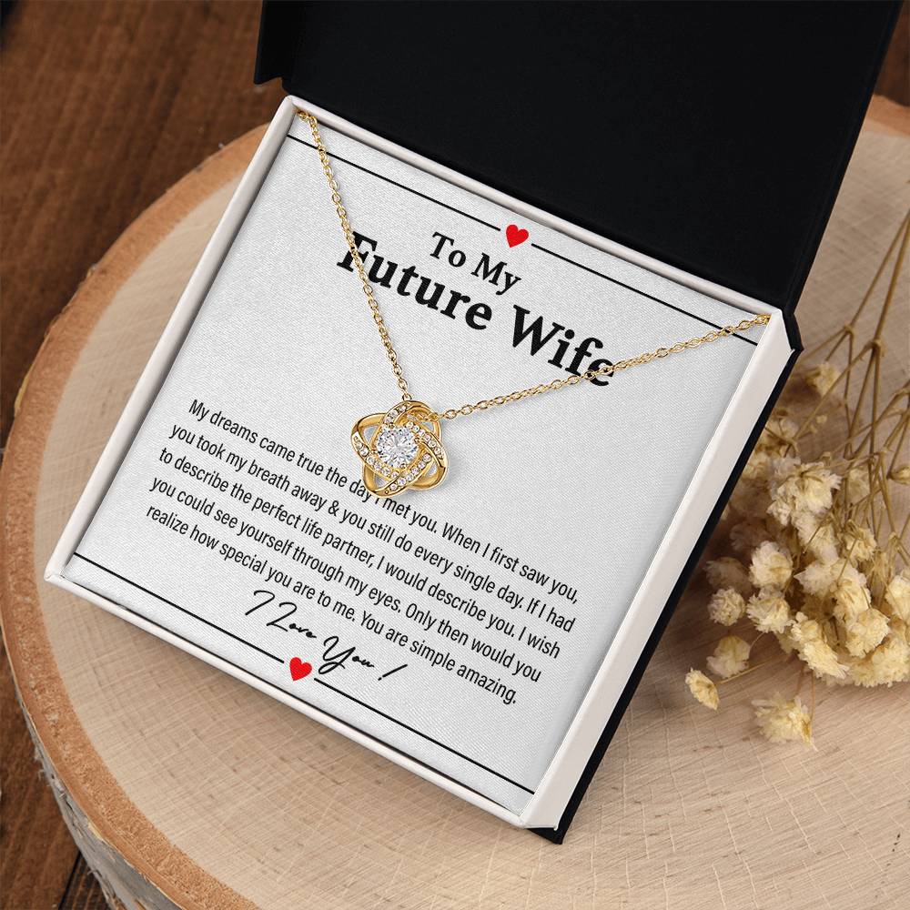 To My Future Wife Necklace Message Card, Jewelry Wife KN08