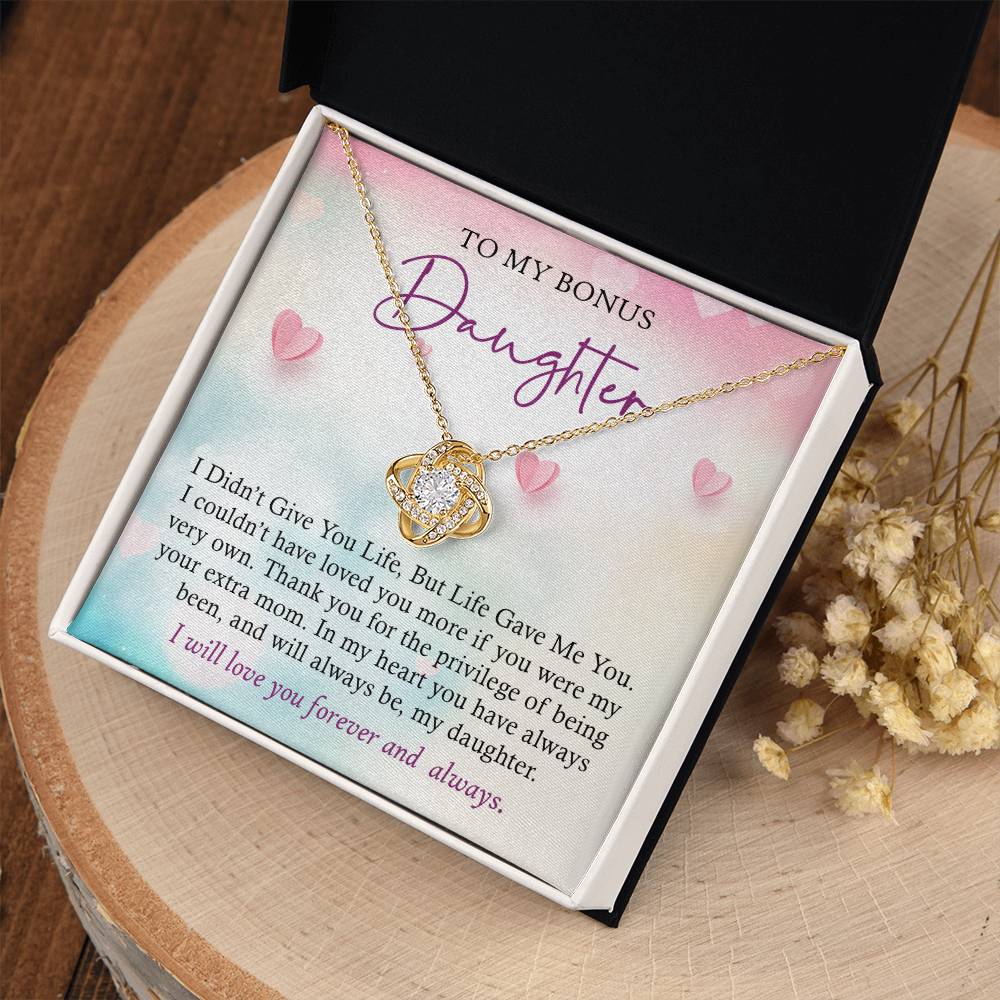 To My Bonus Daughter - I Will Love You Forever and Always - Necklace