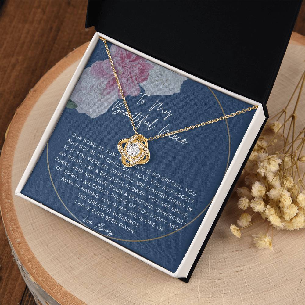 TO MY BEAUTIFUL NIECE SOLITAIRE NECKLACE