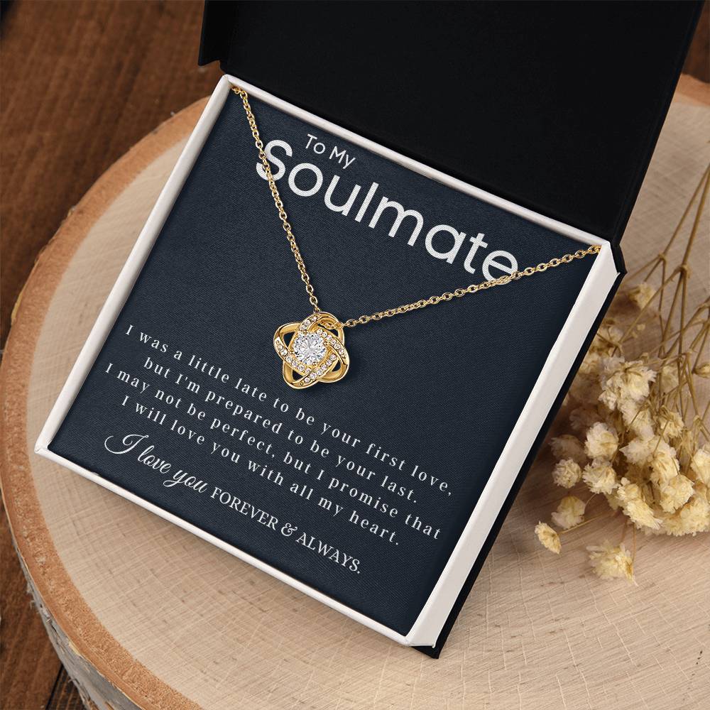 (Almost Gone!) Soulmate Necklace - I May Not Be Perfect - Eternal Love Necklace – Valentine’s Day Gift