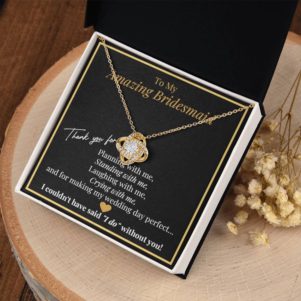 Bridesmaid Thank You Gift Necklace – Thank You for Making My Day Perfect – Wedding Keepsake