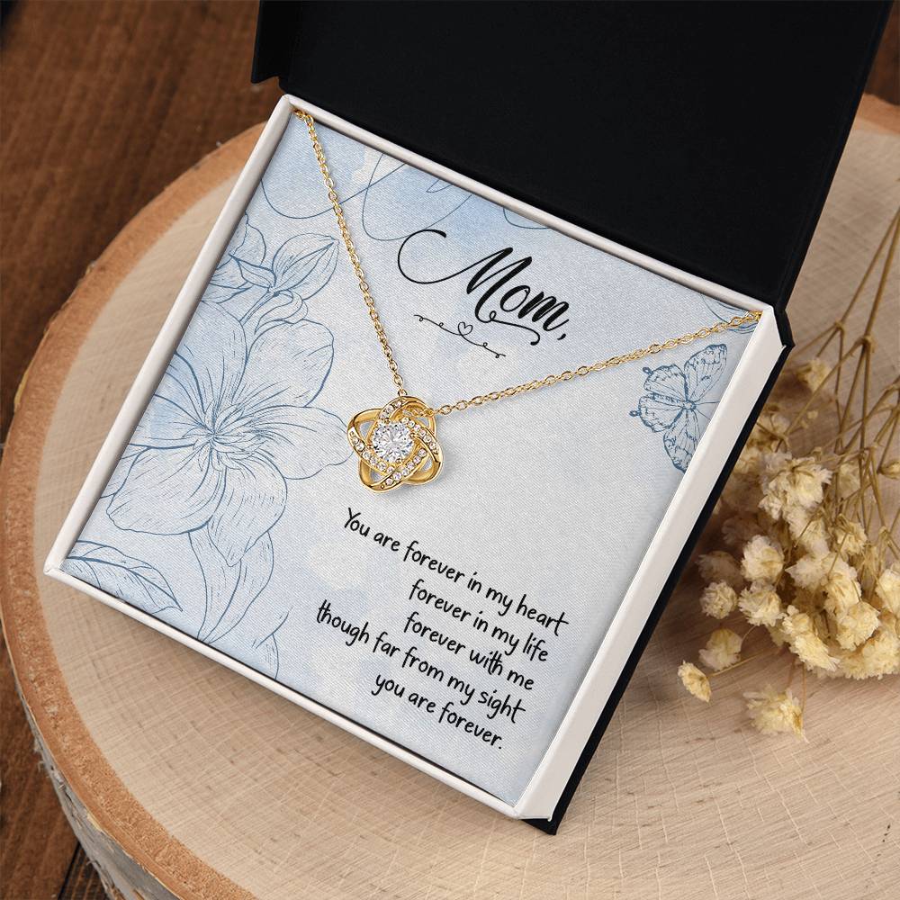 'Mom' Forever Love Knot Necklace Gift Set - To My Wonderful Mother - With Love On Mother’s Day