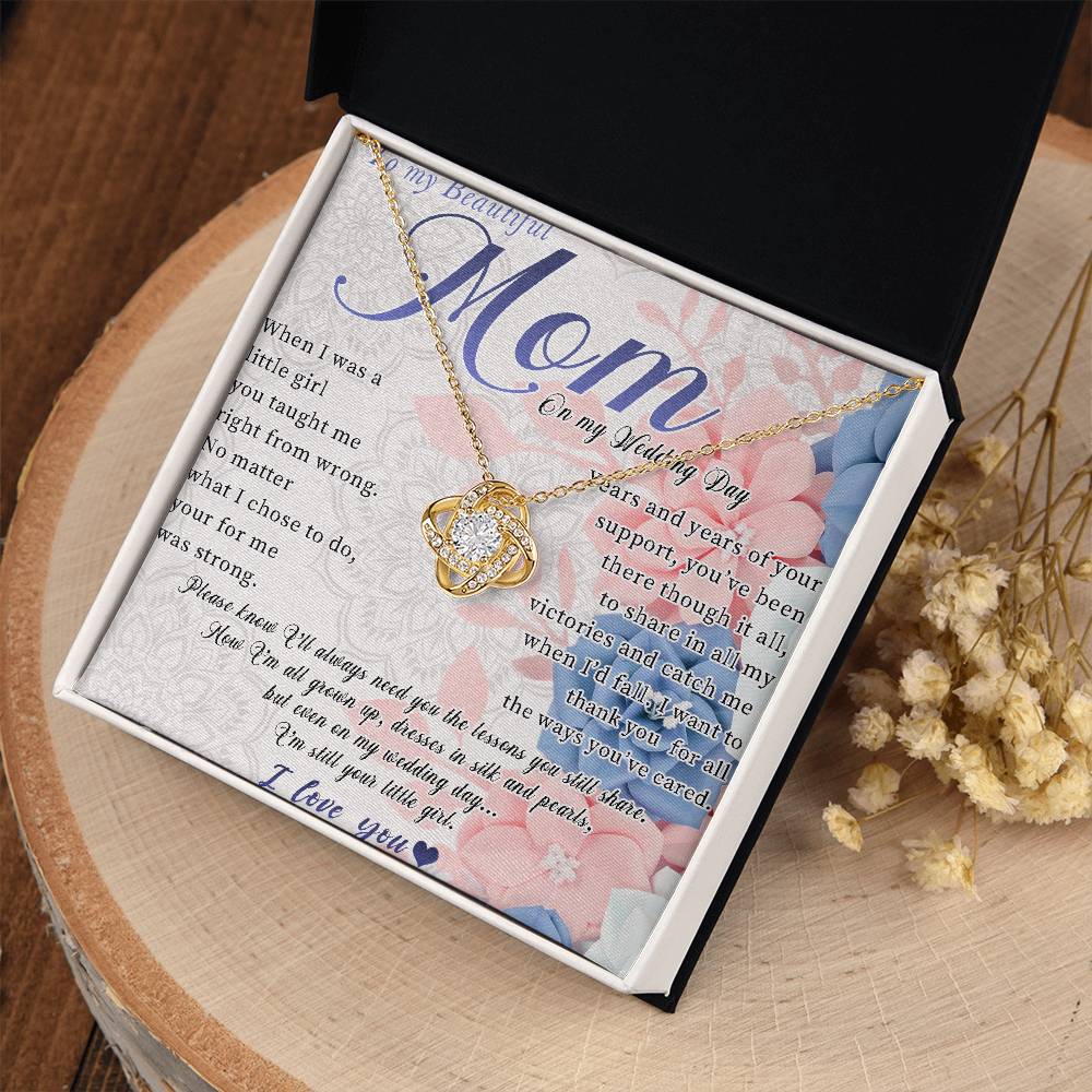 To Mom on My Wedding Day Necklace, Wedding Day Gift for Mom, Mom Wedding Gift From Bride, Gift for Mom on Wedding Day, Mother of the Bride Gift