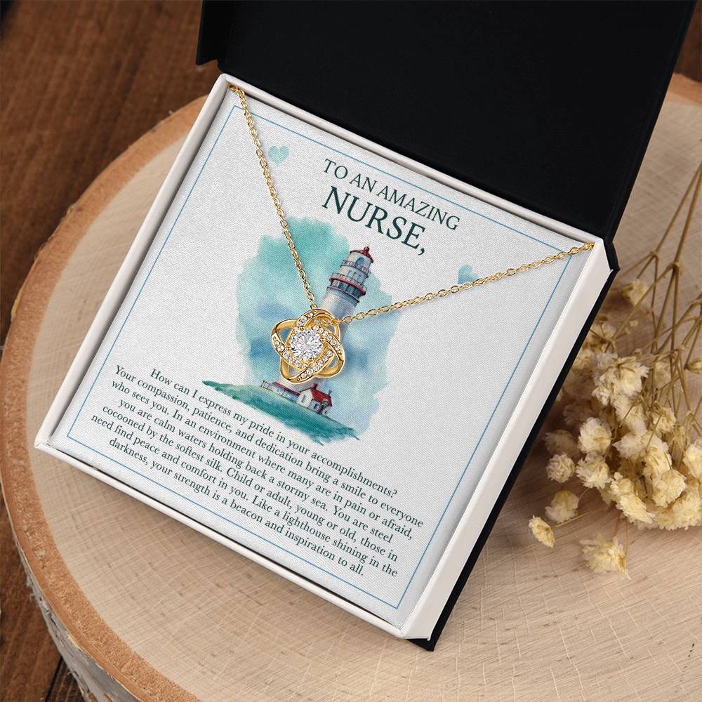 To an amazing Nurse love knot necklace