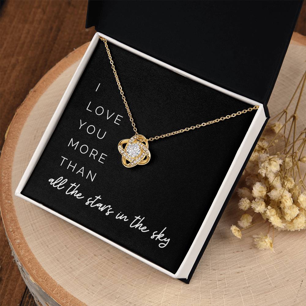 More Than All The Stars Knot Necklace - I Love You More Than All the Stars in the Sky on Valentine’s Day