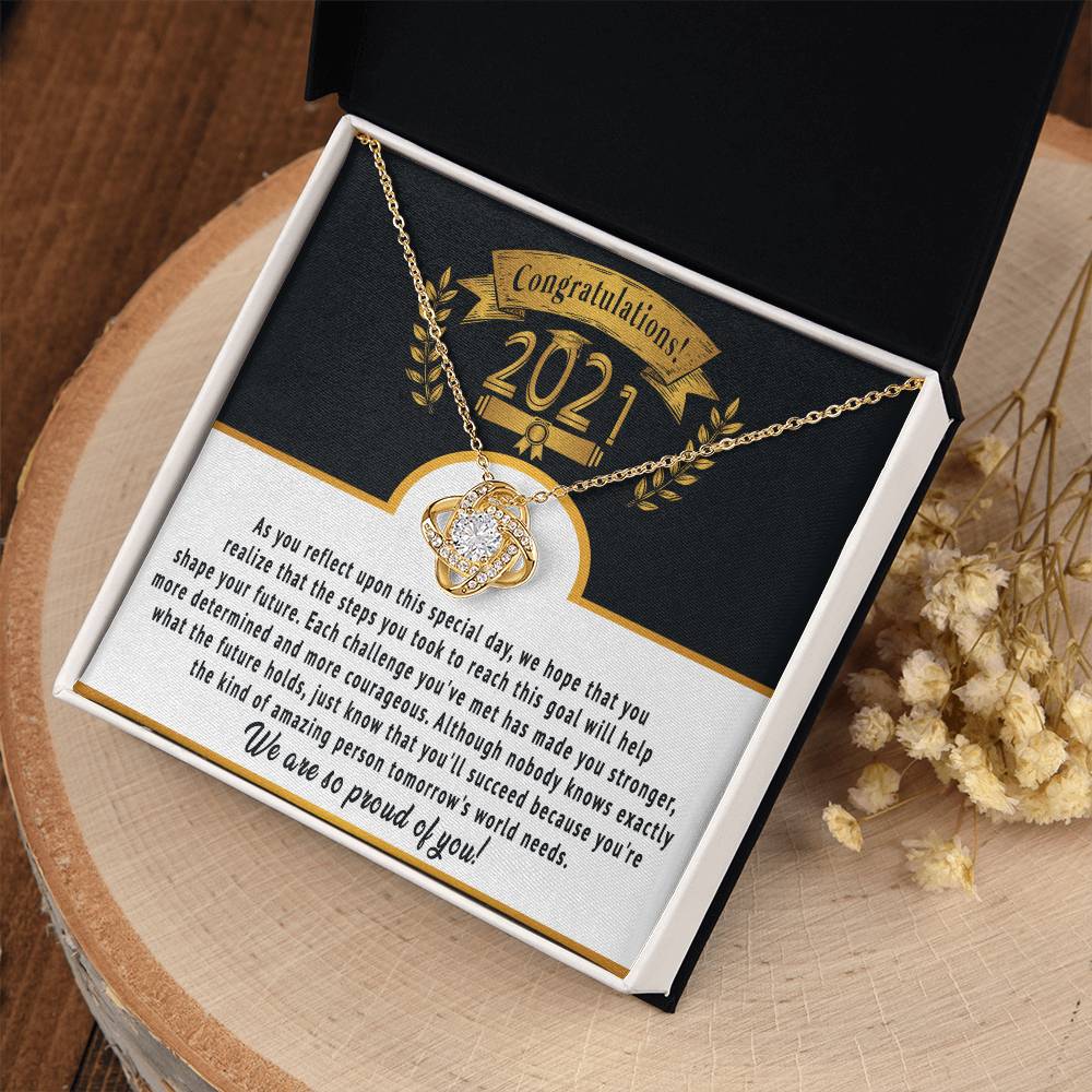 (Almost Gone ) We Are So Proud of You! - Necklace -  The Future Is Yours, Happy Graduation