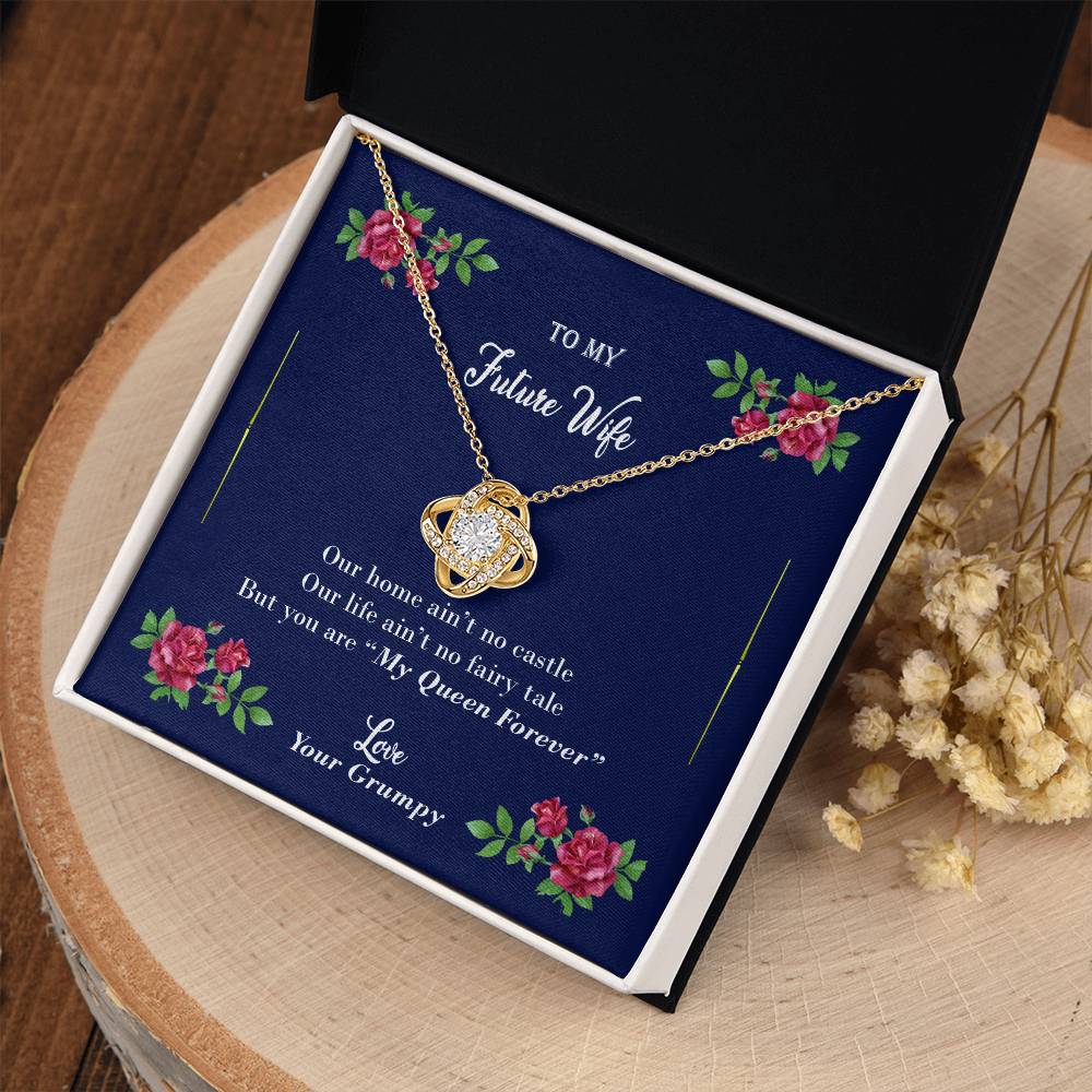 "Future Wife" - Love Knot Necklace -  My Queen Forever -  To My Wife, Girlfriend, Bride