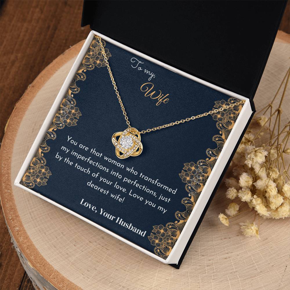 Lovely WIFE Necklace From Your Loving Husband – Transformed by Your Love on Anniversary