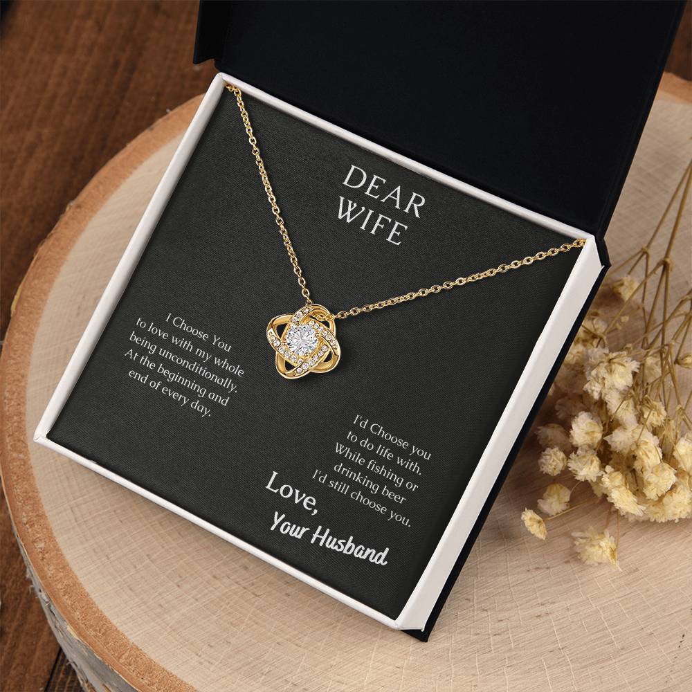 I Love You, Like Fishing and Beer | Great Gift Necklace for Your Wife.