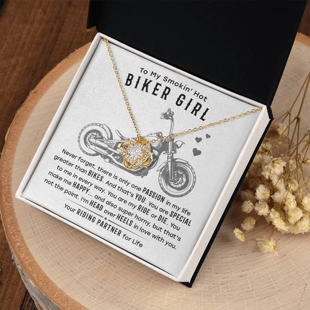 (Almost Gone - Limited Stock) to My Smokin' Hot Biker Girl - From Riding Partner for Life - Necklace