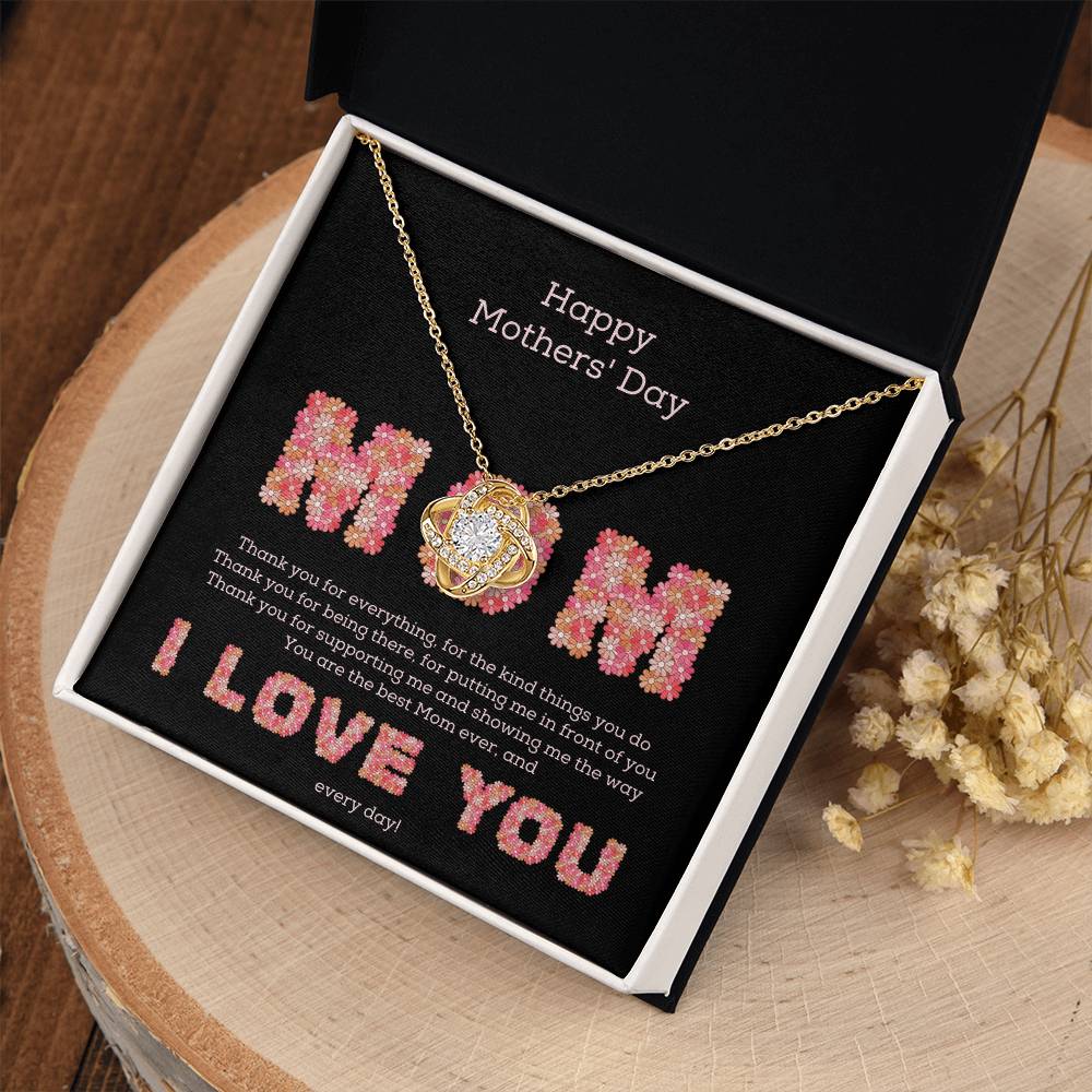 "Pink Daisies" Mothers' Day Knot Necklace - Happy Mother’s Day – With All My Love