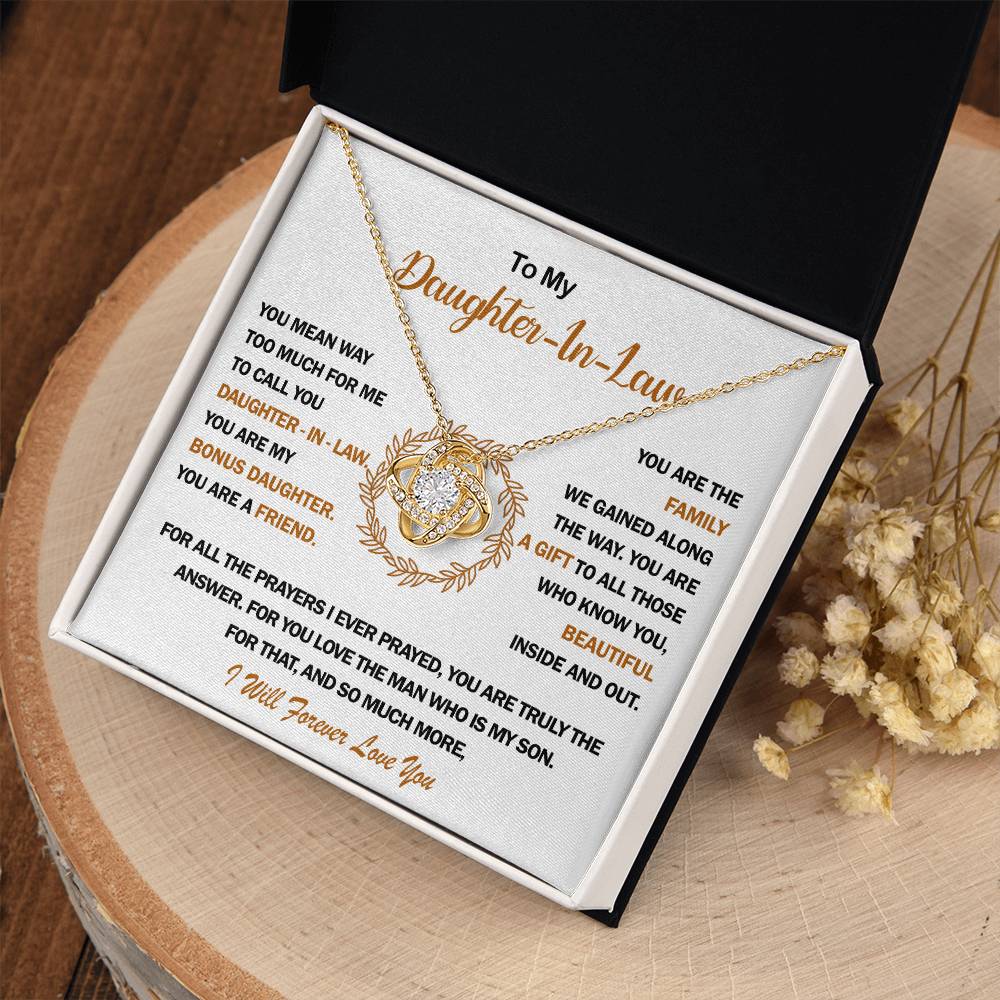 To My Daughter-in-Law | Love Knot Necklace💓