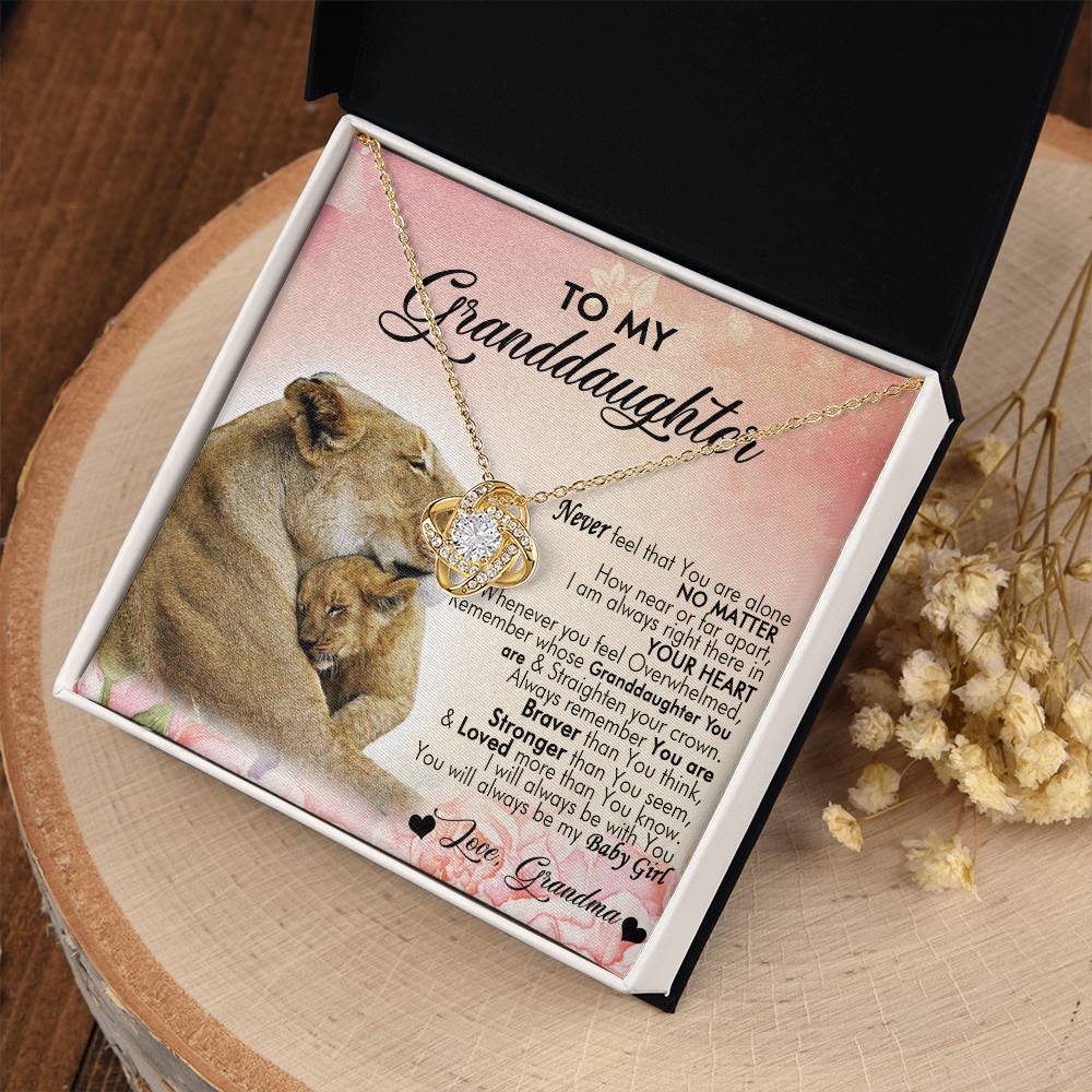 (Almost Gone) to My Granddaughter Love Knot Necklace