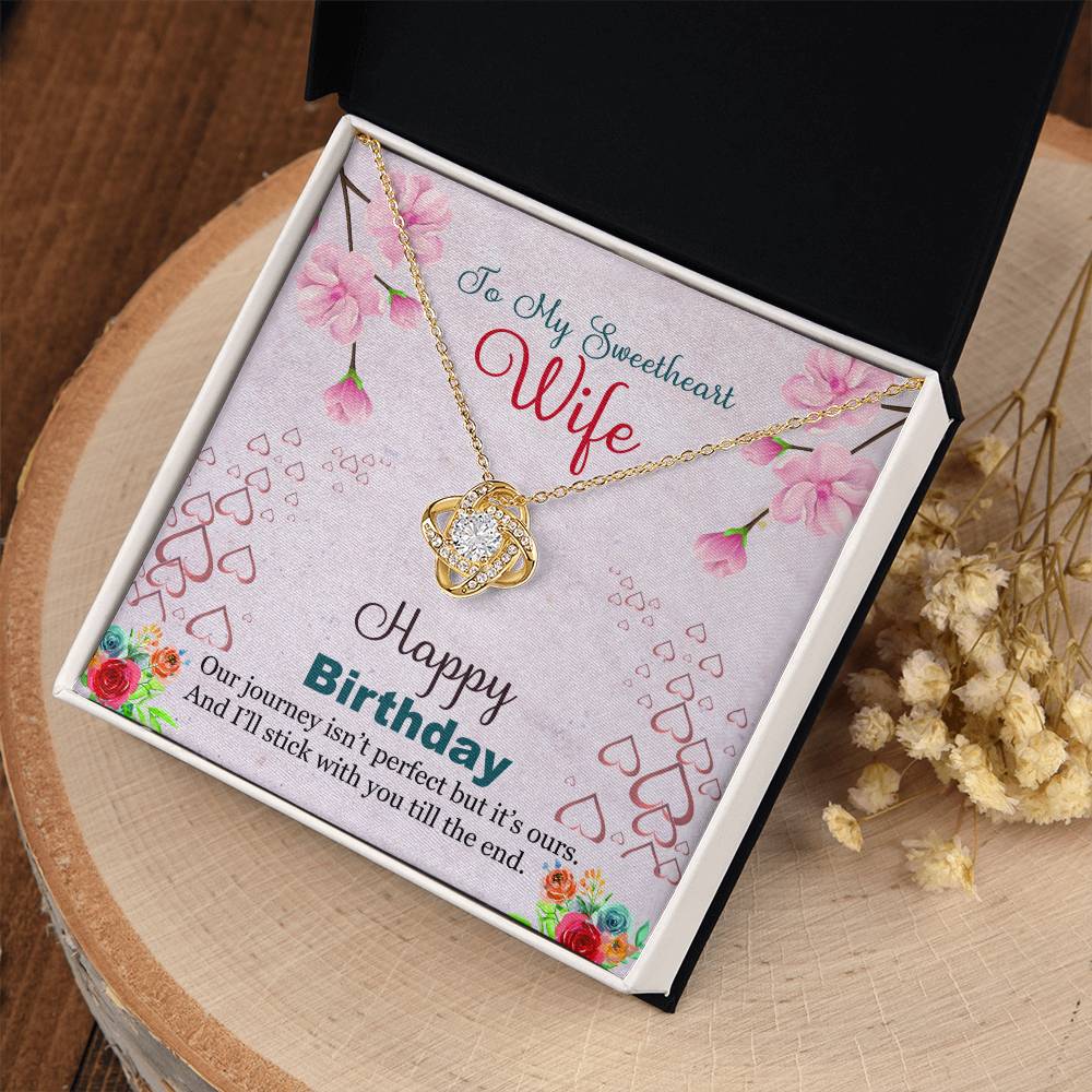 To my Wife Love Knot Beautiful necklace,gift for wife, love your wife,husband gift wife,love your husbnad.