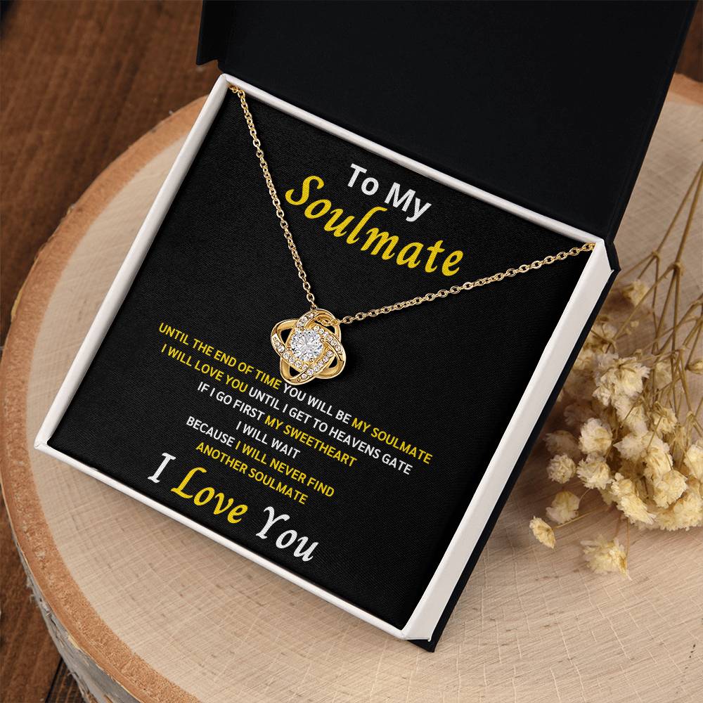 To My Soulmate Love Knot Gift Set 2 – I will love you until the end of time - Anniversary Gift