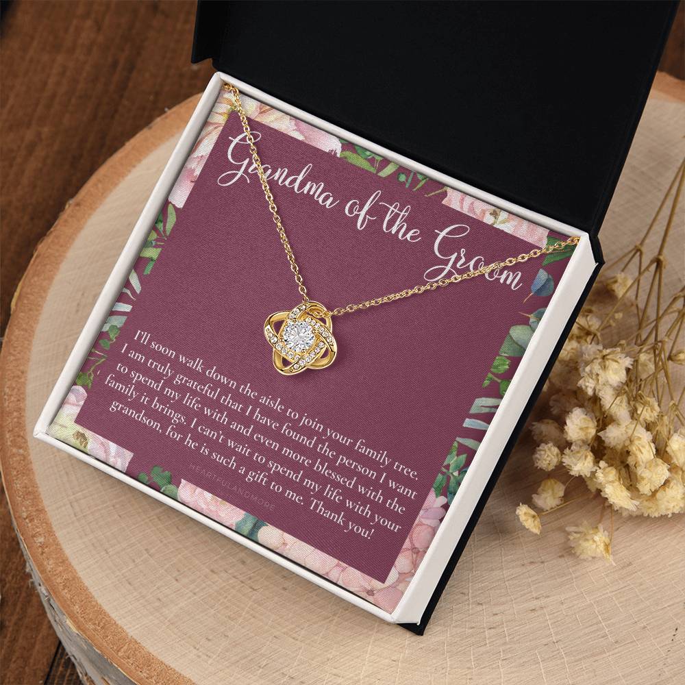 Grandmother of the Groom Gift Necklace, Grandma Wedding Gift, Nana, Bridal Shower, Rehearsal Dinner, Thank You Gift