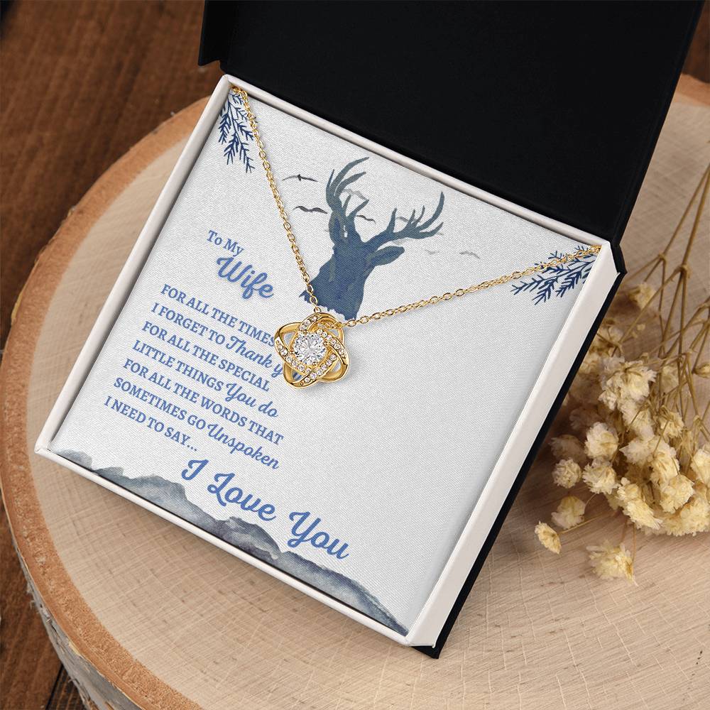 "For All" Love Knot Necklace (Buck & Doe Edition)