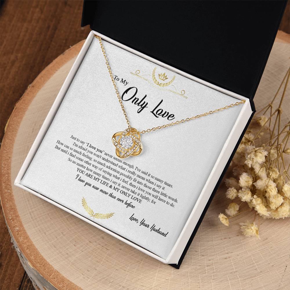 "Only Love" Necklace Gift - To My Beautiful Wife – On Valentine’s Day