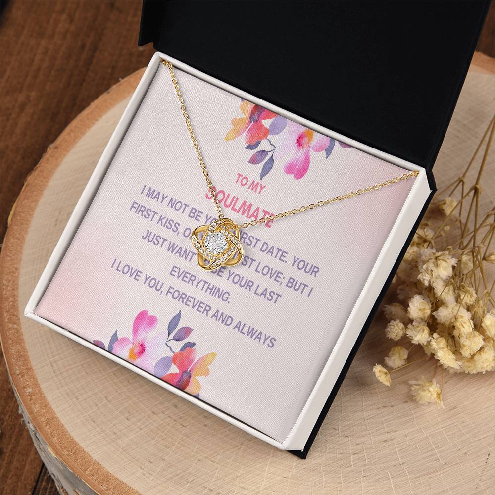 To my Soulmate - Silver Love knot necklace