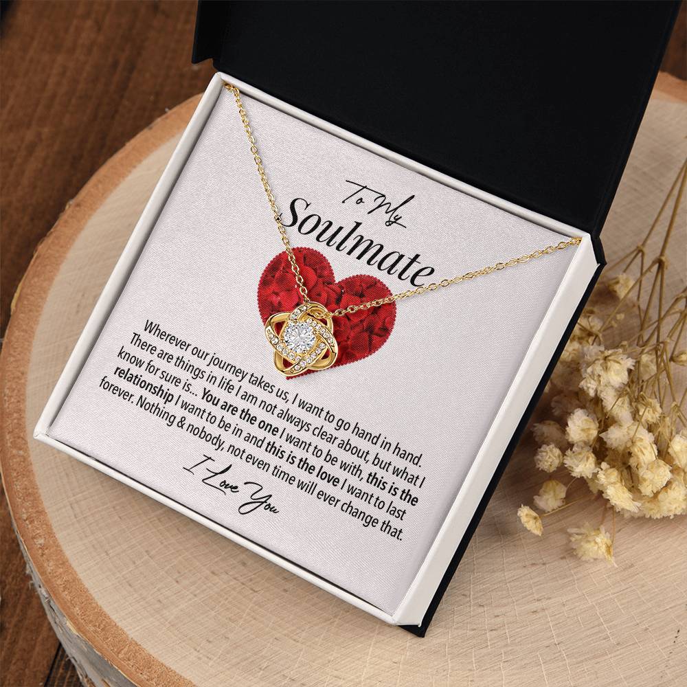 Soulmate Forever Love Necklace - From Your Partner – Hand in Hand Always on Anniversary
