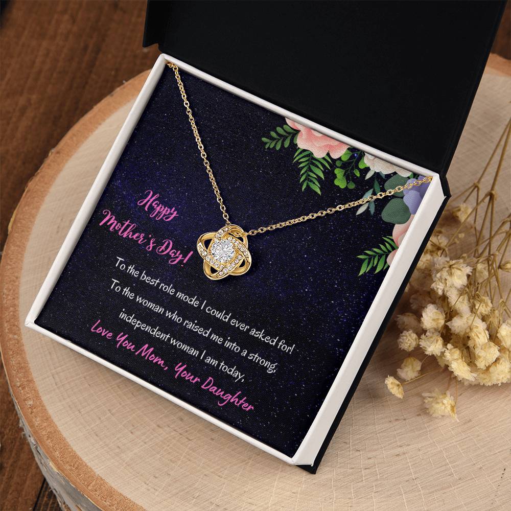 "You're My Role Model" - Love Knot - Necklace - To My Angel Mom - Happy Mother's Day