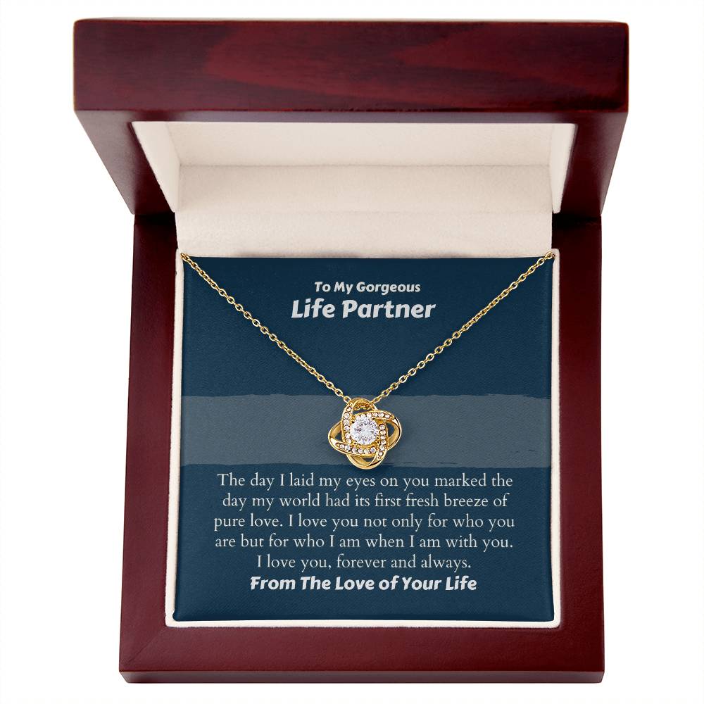 Gorgeous Life Partner Necklace - I love you, forever and always on Anniversary / Valentine’s Day