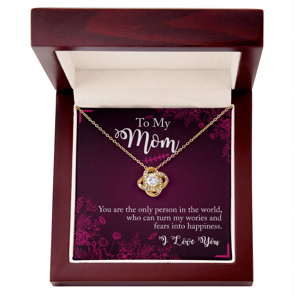 "A Special Bond" - the Love Knot Necklace -  To My Mom - Mother’s Day, Women’s Day, Thank You Gift