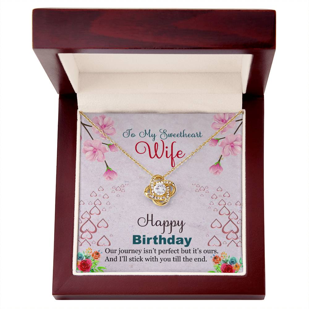 To my Wife Love Knot Beautiful necklace,gift for wife, love your wife,husband gift wife,love your husbnad.