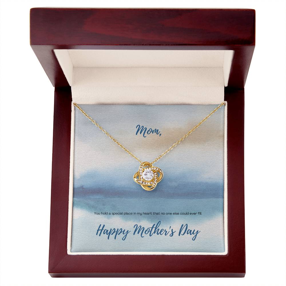 "You Hold a Special Place" - Mother's Day Love Knot Necklace - A Special In My Heart  For Mom