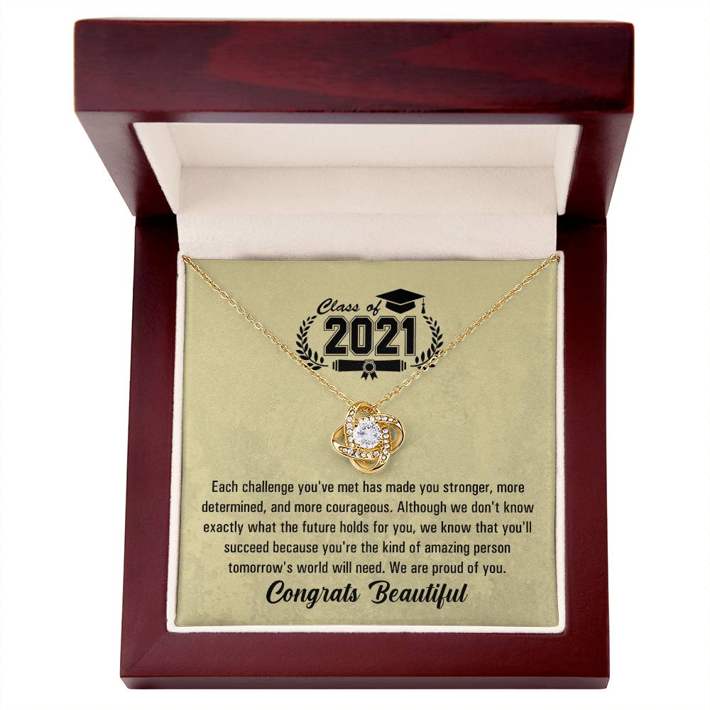 (Almost Gone!) Graduation Necklace - Congrats Beautiful - To My Granddaughter – You Did It – Graduation Celebration