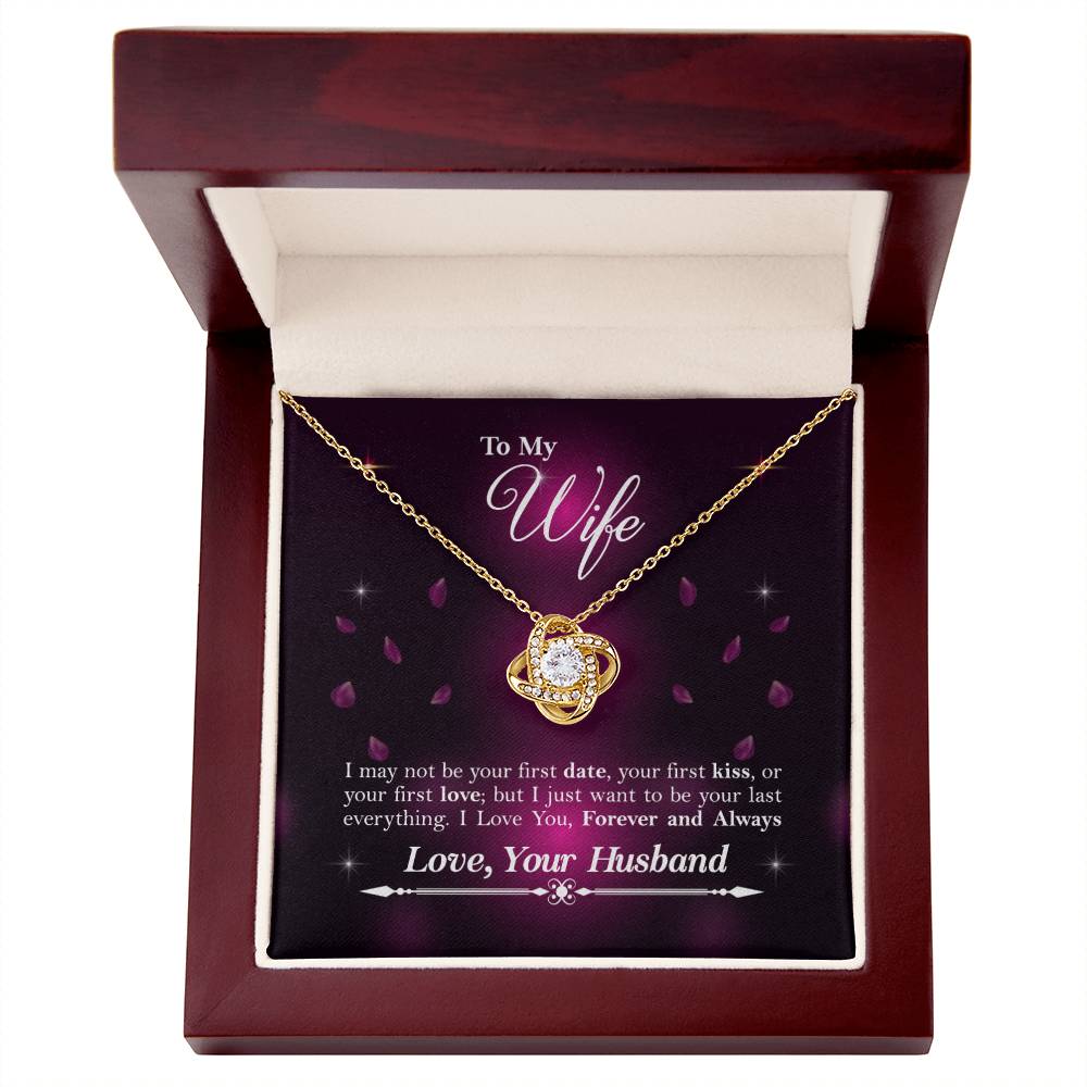 Anniversary Gift For Wife, Wife Necklace From Husband, Wife Love Knot Necklace, Great gift for Anniversary, Birthday, Valentines Day, Christmas or any Occasion