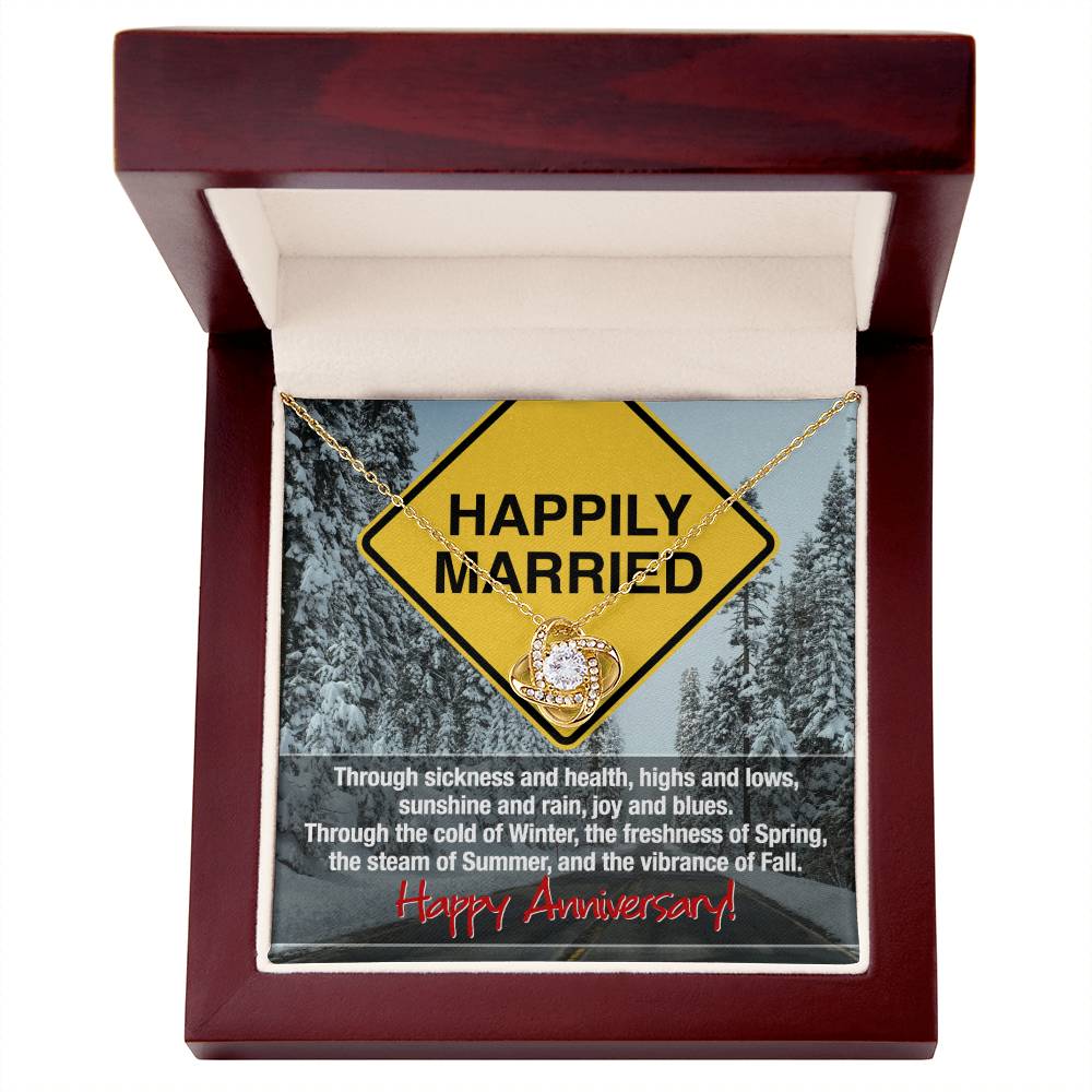 Happily Married Anniversary Necklace